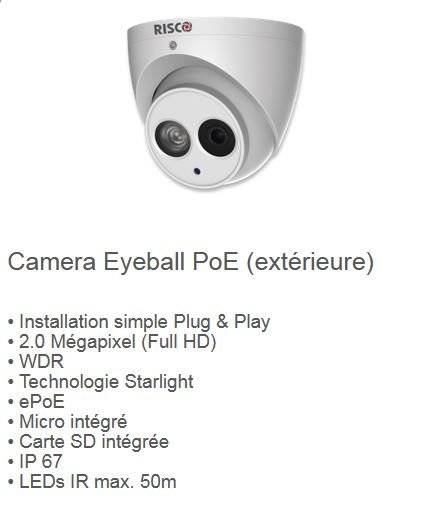 Caméra Eyeball PoE - Système D'Tech - Spécialiste Systèmes Électroniques de Sécurité en Alsace
